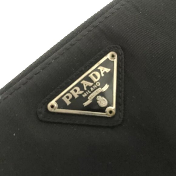 260173BO (L1) Prada Wallet Long Plate Black Nylon - Picture 5 of 10